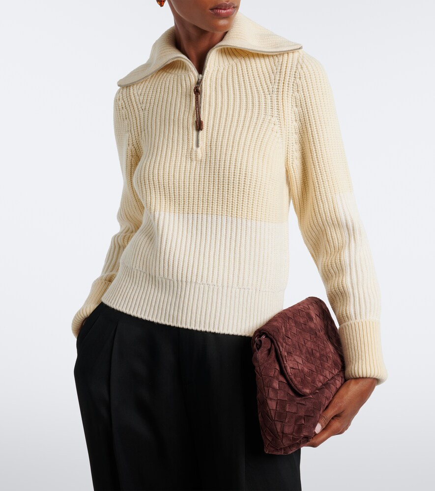 Ribbed-Knit Wool And Cashmere Sweater