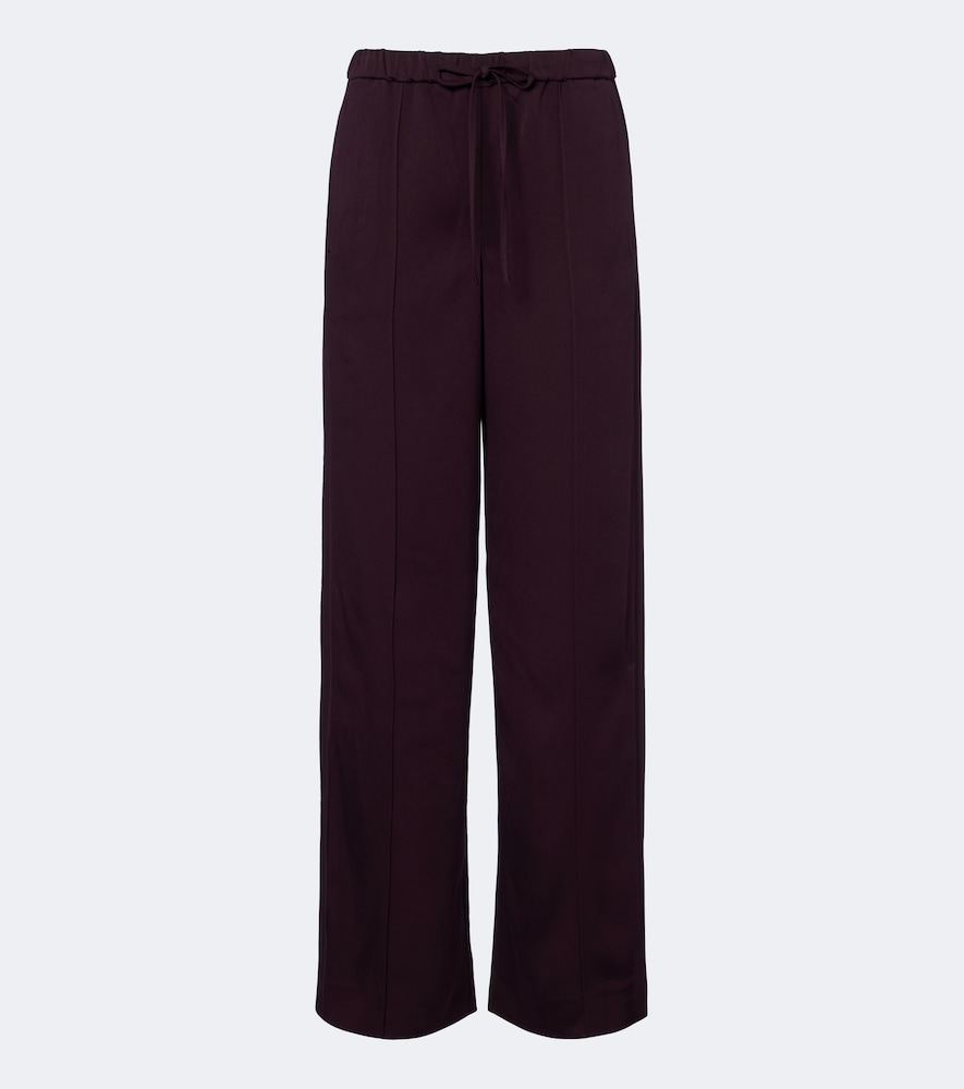 Pantaloni a gamba larga in raso