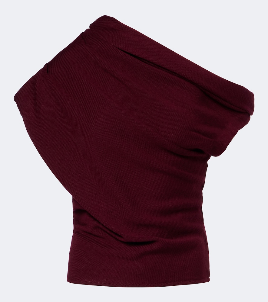 Top Mabel in lana asimmetrico