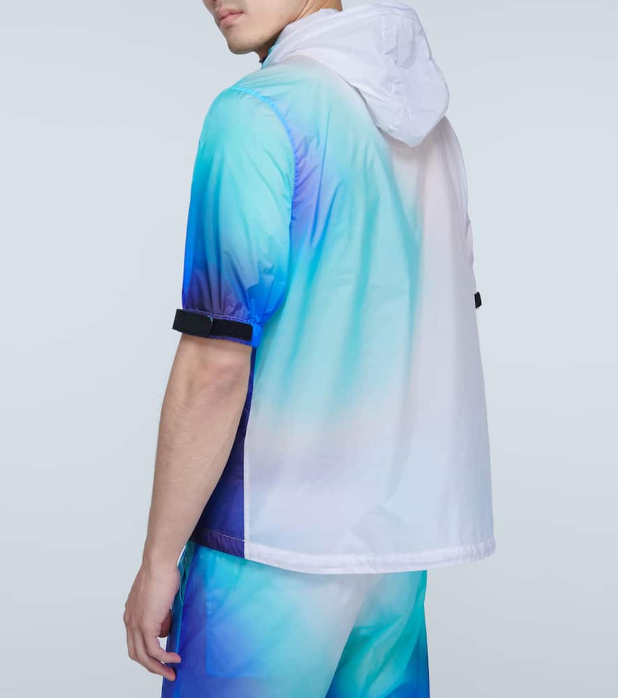 Prada Short-sleeved Lightweight Jacket In Blue