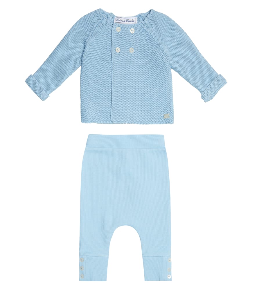 Tartine et Chocolat Baby cardigan and leggings set