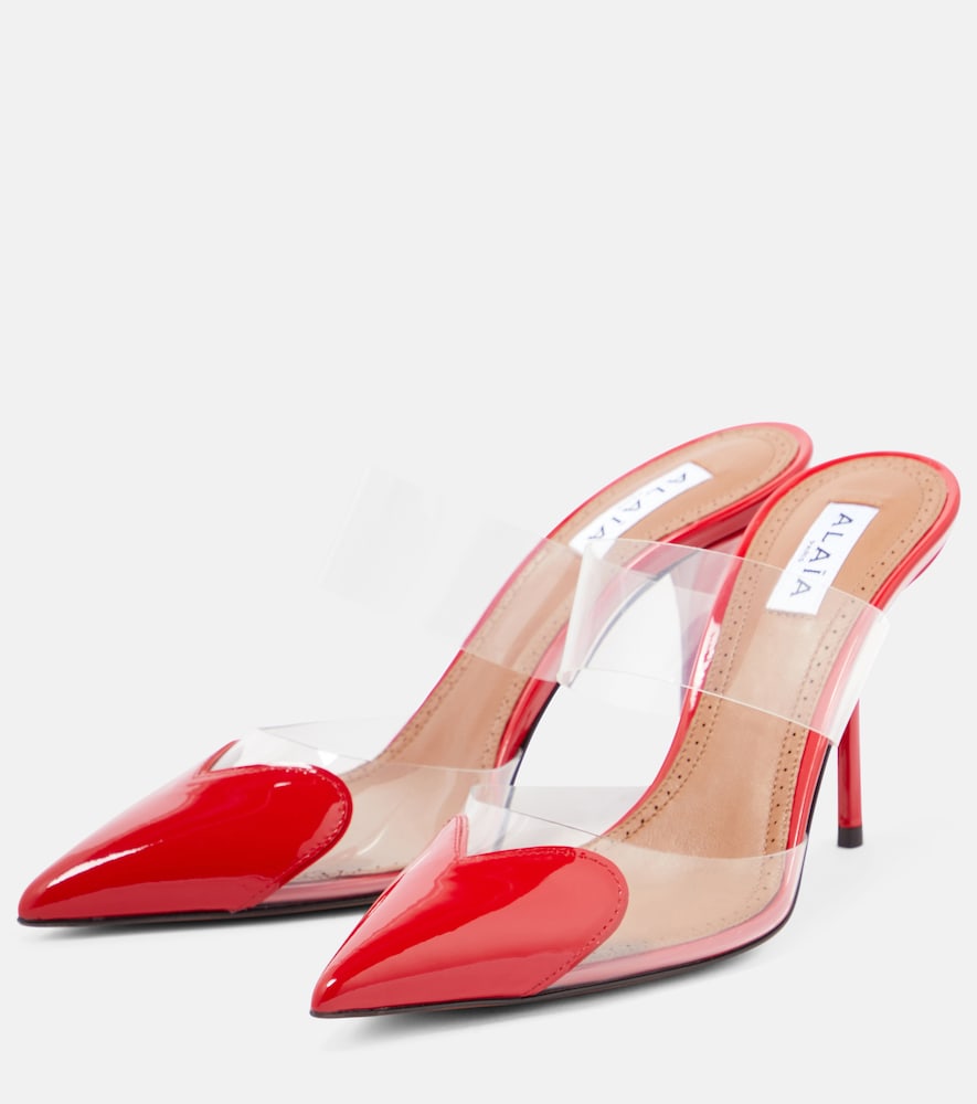  Alaia Alaïa Mules Cœur Mit Lackleder 