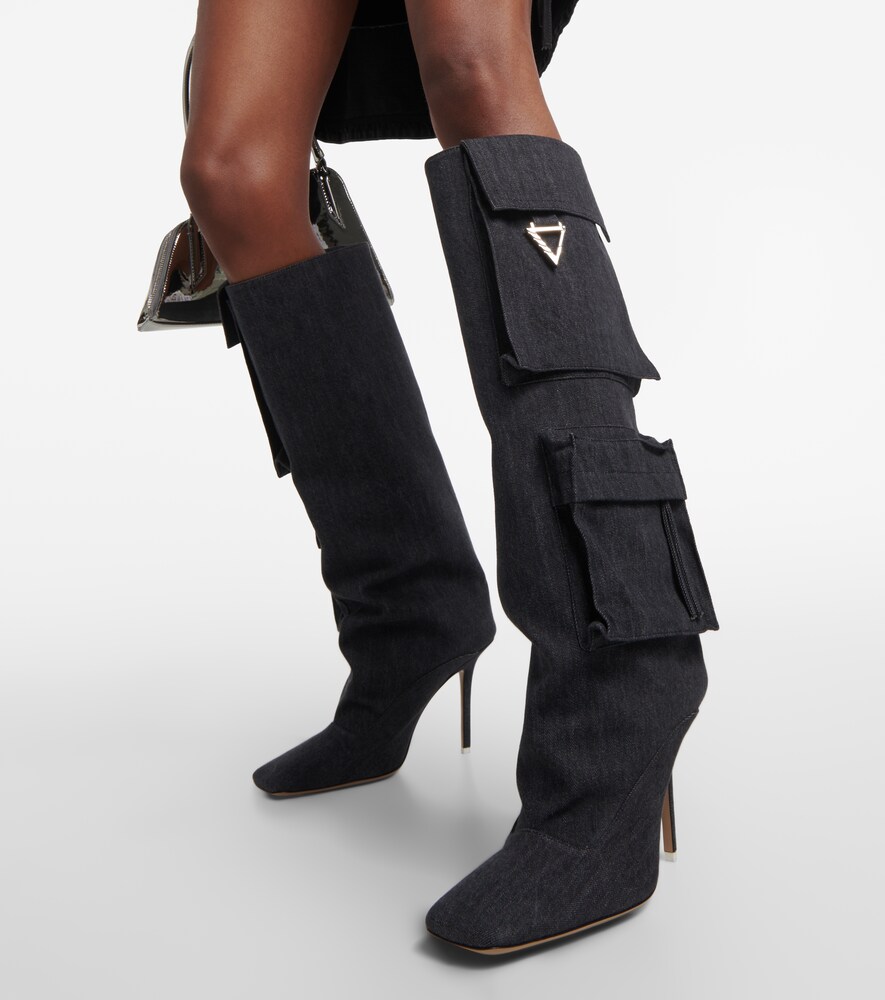 Sienna Denim Knee-High Boots