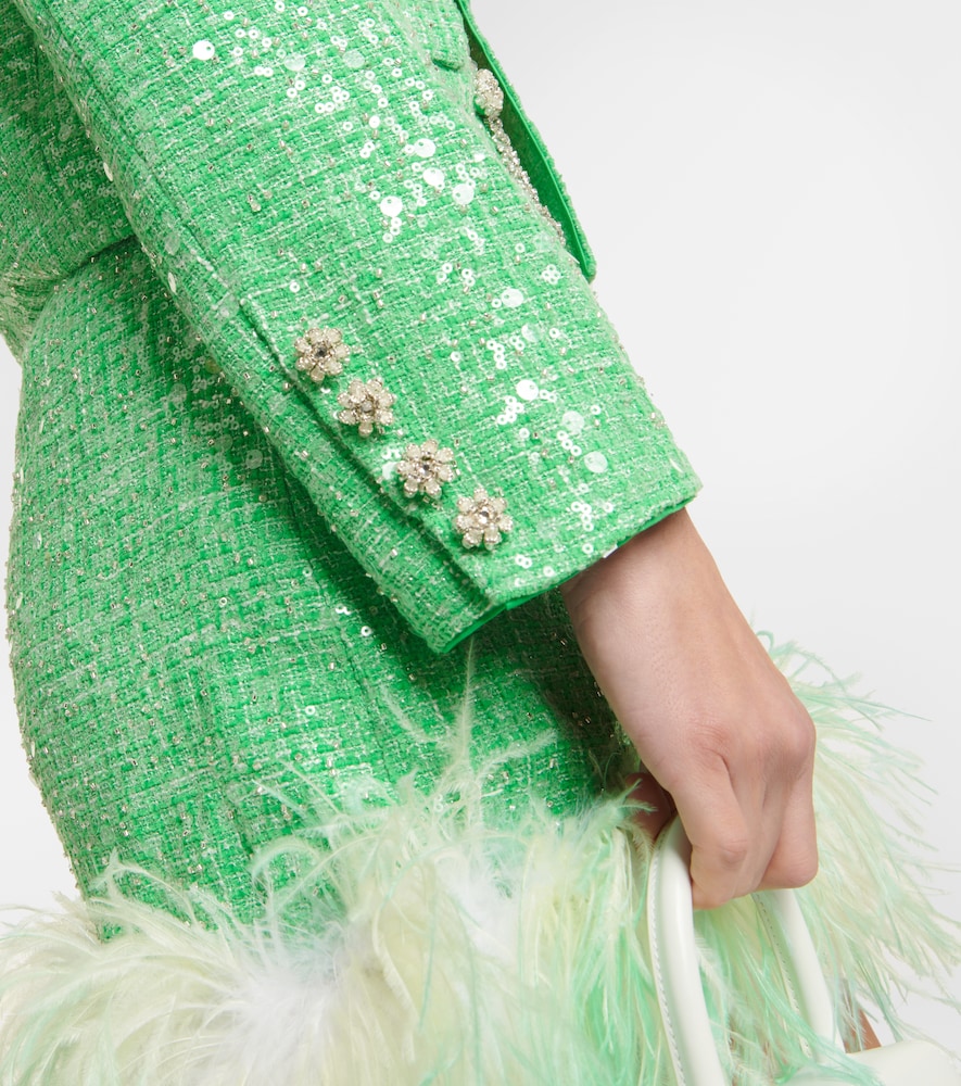  Self-portrait Self-portrait Sequined Boucle Jacket 