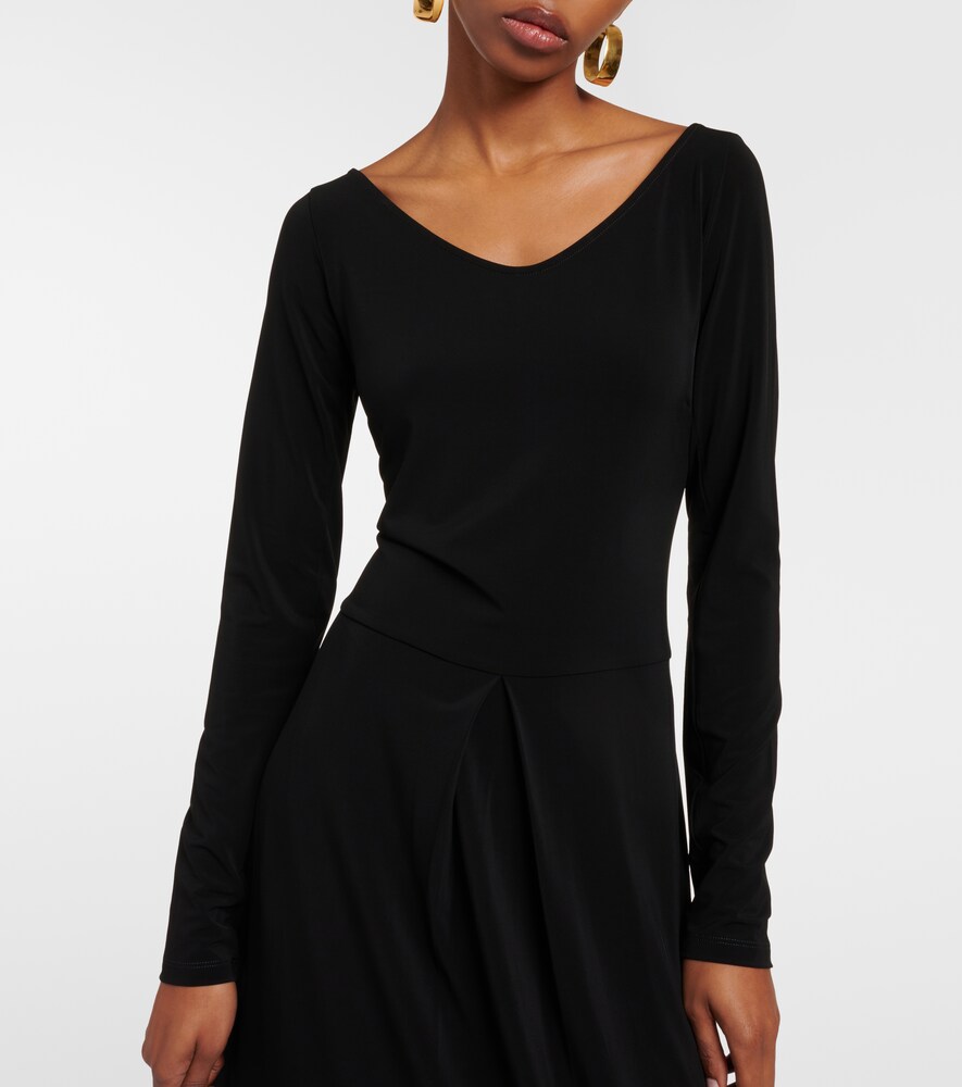  Max Mara Max Mara Valido Pleated Jersey Maxi Dress 