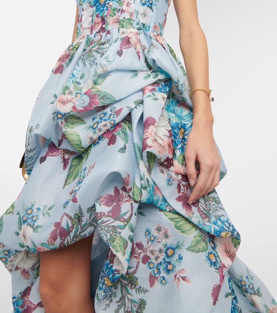 Zimmermann Matchmaker floral linen and silk midi dress Smart Closet