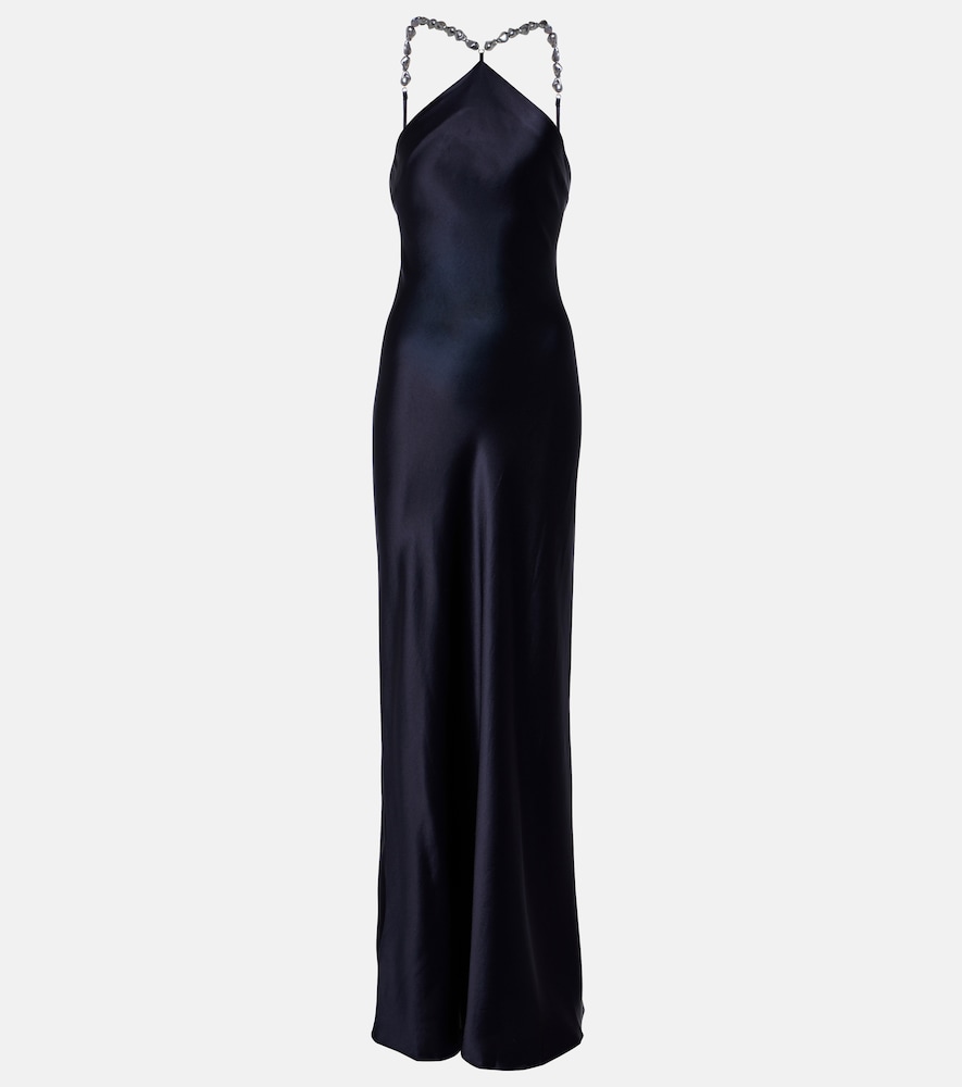 Staud Cadence halterneck satin slip dress | Thumbnail 7