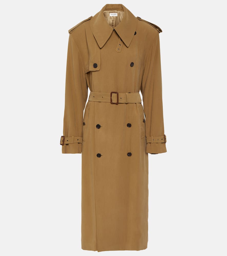 Twill trench coat