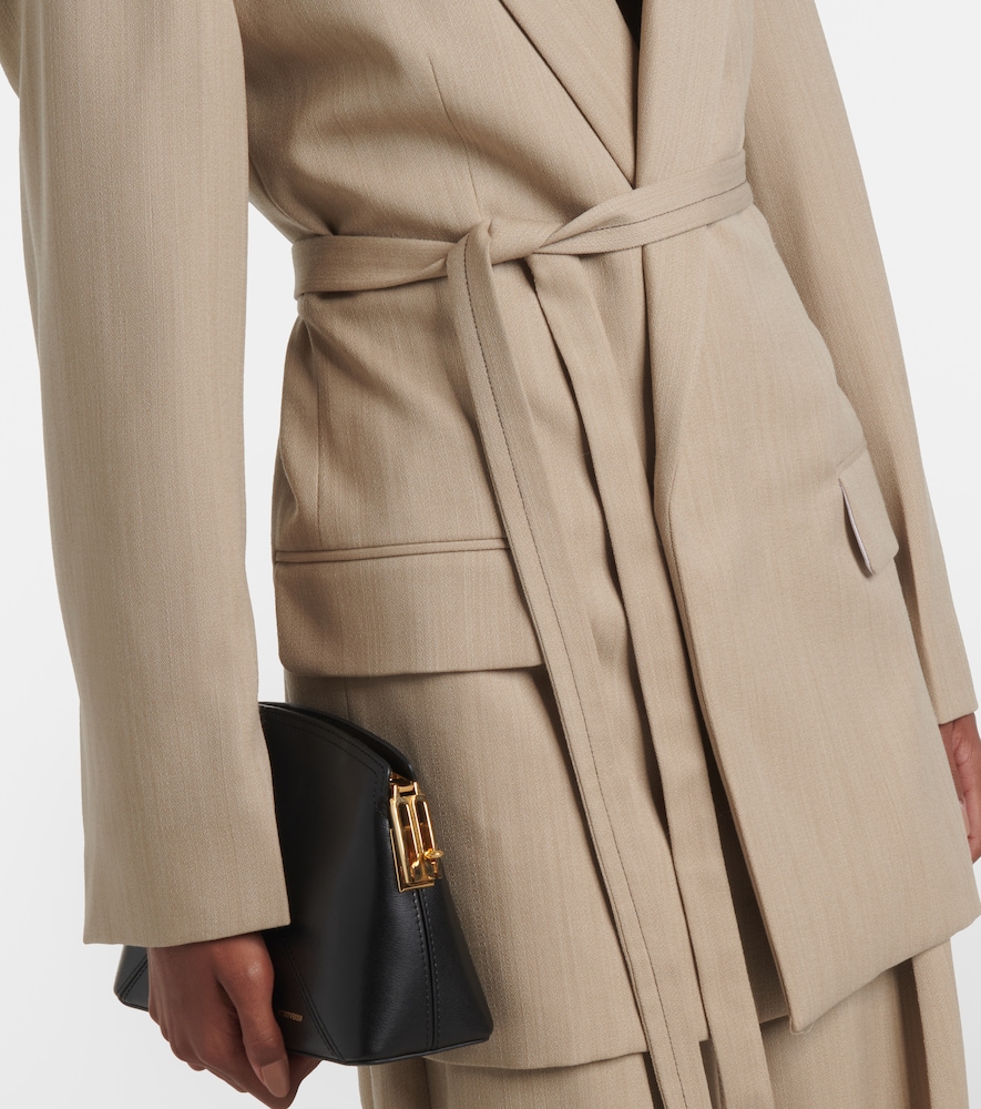  Victoria Beckham Victoria Beckham Belted Wool Blazer 