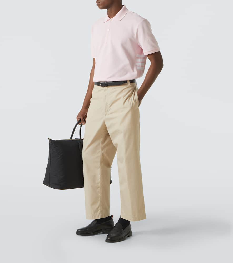THOM BROWNE 4-BAR COTTON POLO SHIRT