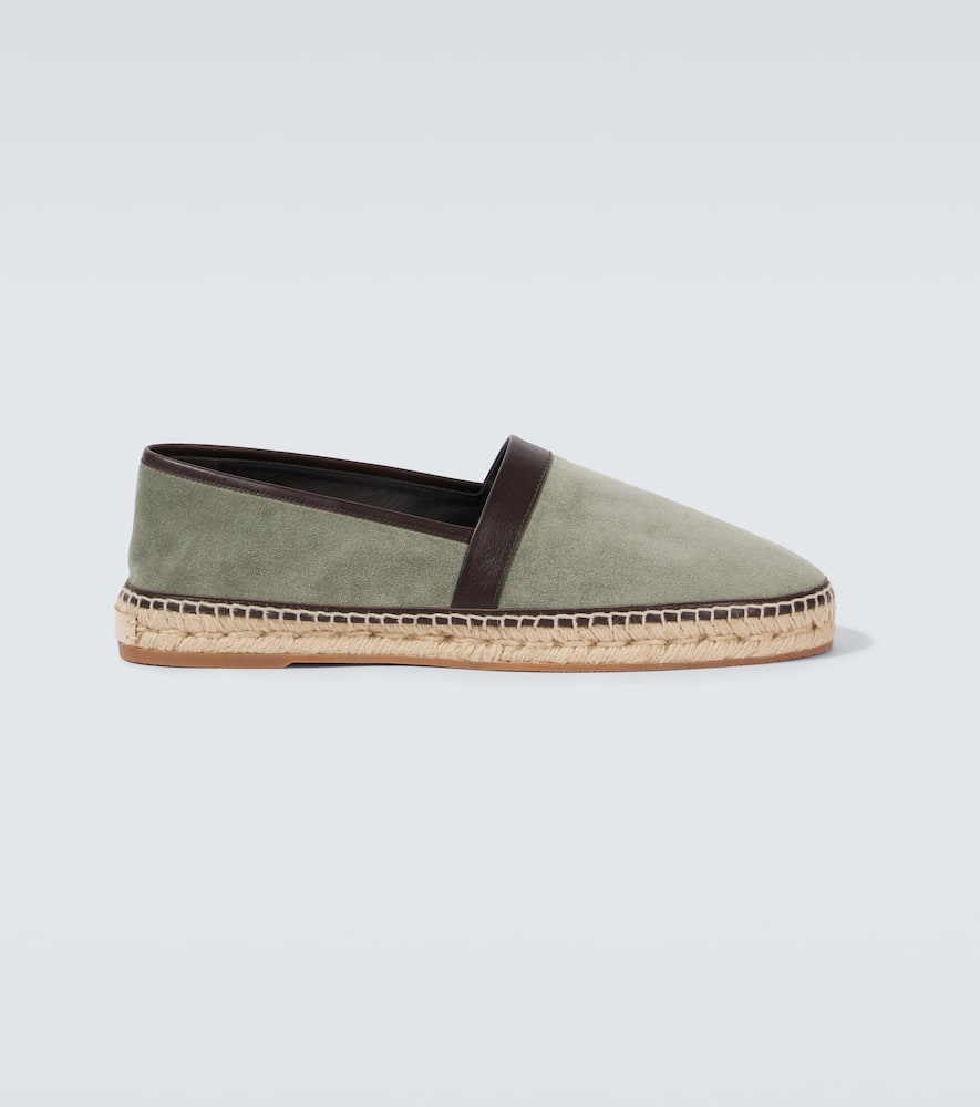 Manolo Blahnik Nerano Suede Espadrilles In Grün