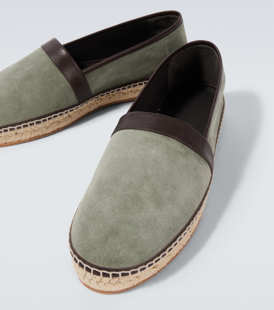 Manolo Blahnik Nerano Suede Espadrilles In Grün