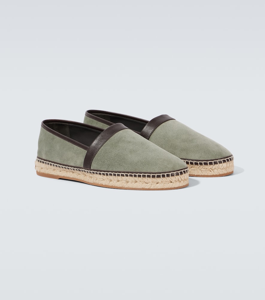 Manolo Blahnik Nerano Suede Espadrilles In Grün
