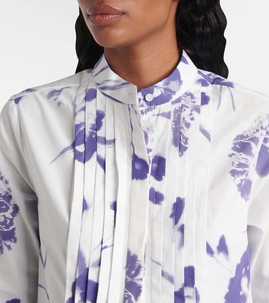 Shop Erdem Floral Cotton Minidress In White