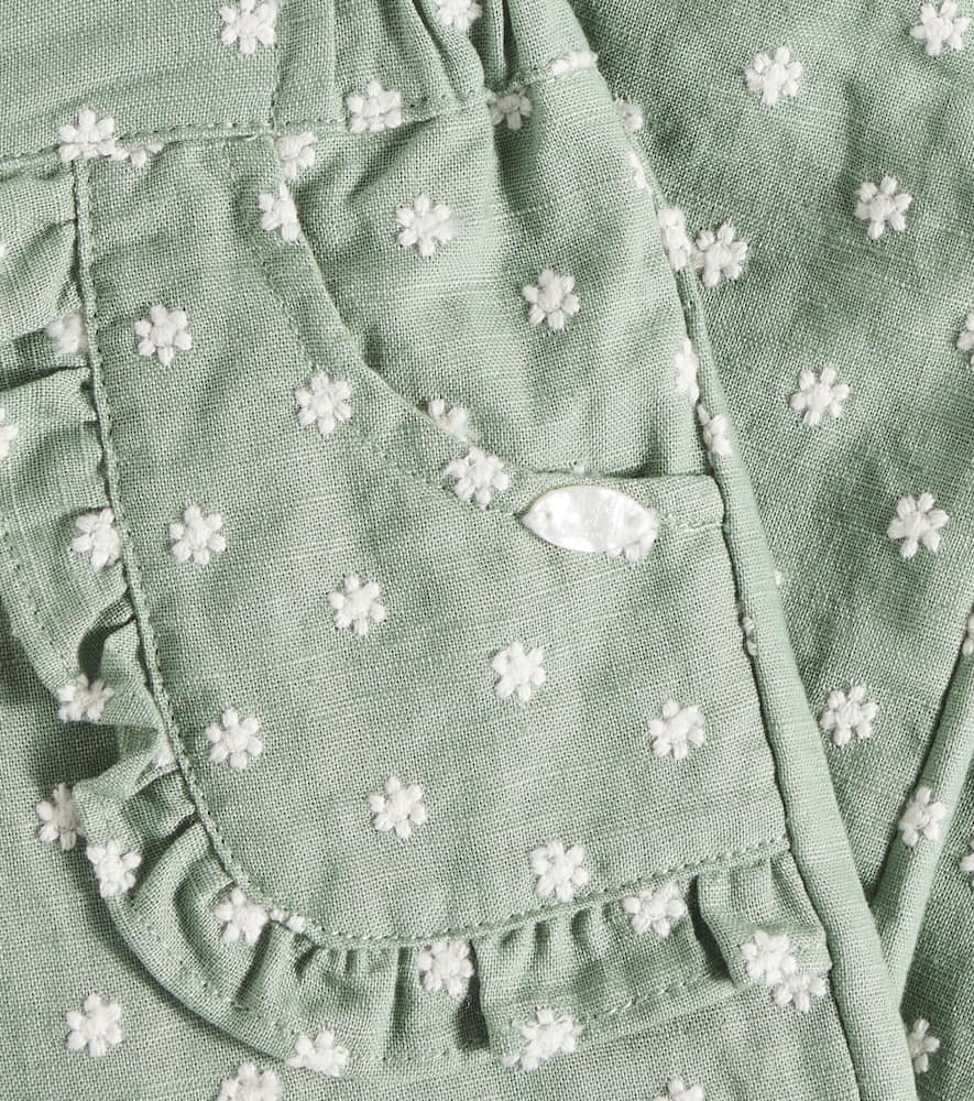 Tartine Et Chocolat Baby Cotton And Linen Pants In Green