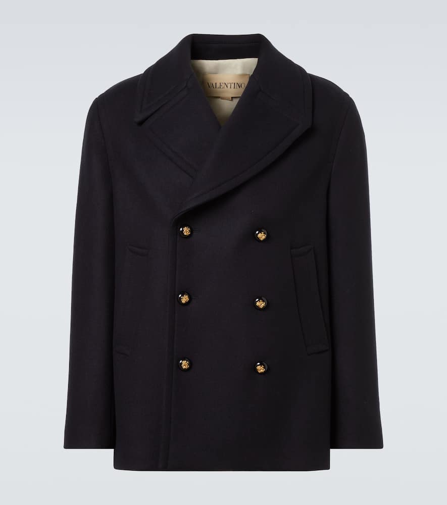Double-breasted virgin wool jacket