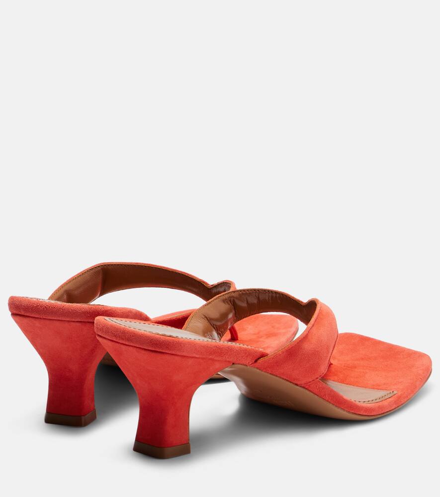 Paris Texas Portofino 55 Suede Thong Sandals In Red
