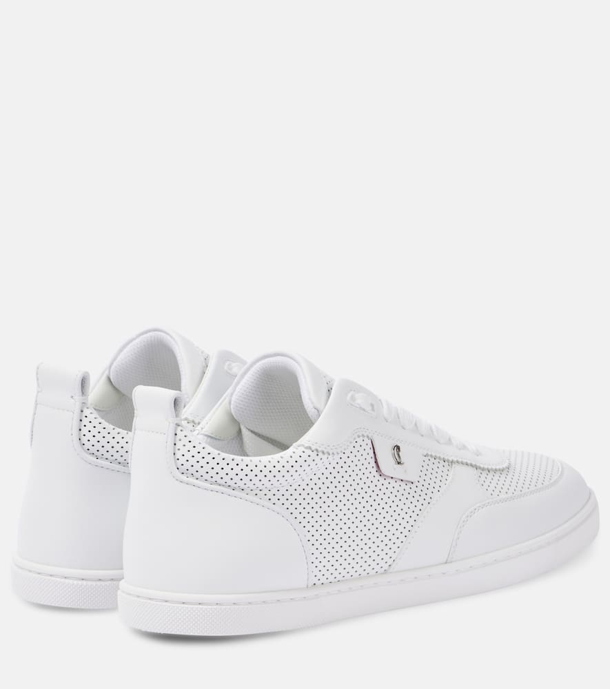 Christian Louboutin Tutti Rui Donna Perforated Red Sole Sneakers In White