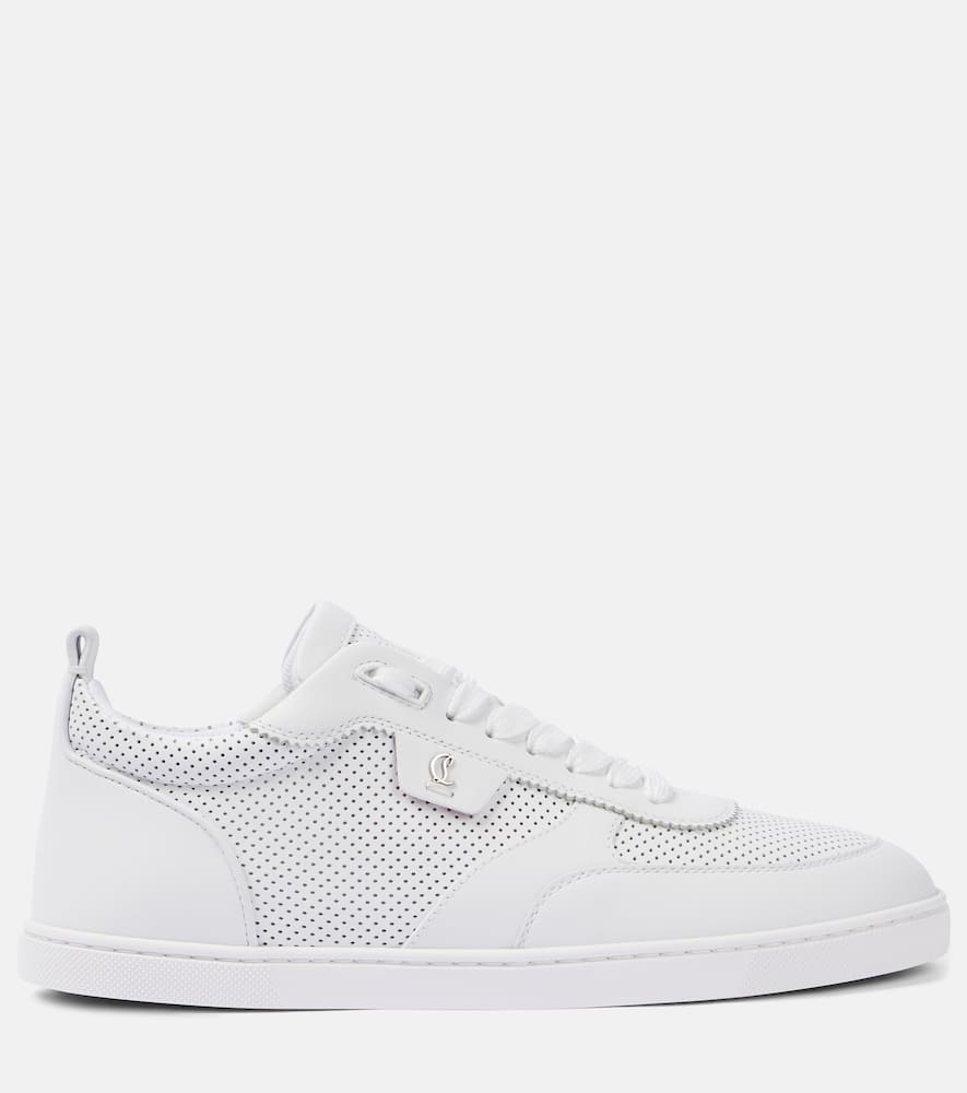Christian Louboutin Tutti Rui Donna Perforated Red Sole Sneakers In White
