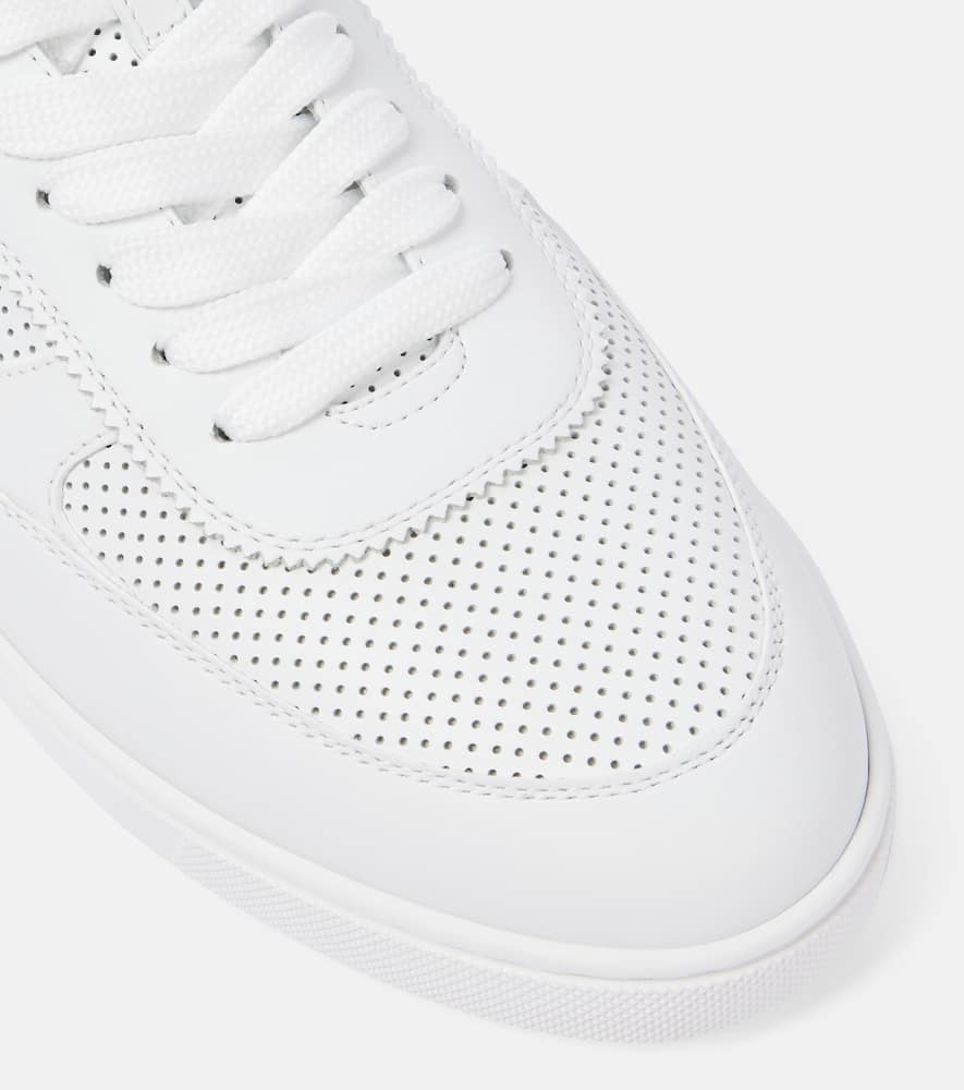 Christian Louboutin Tutti Rui Donna Perforated Red Sole Sneakers In White