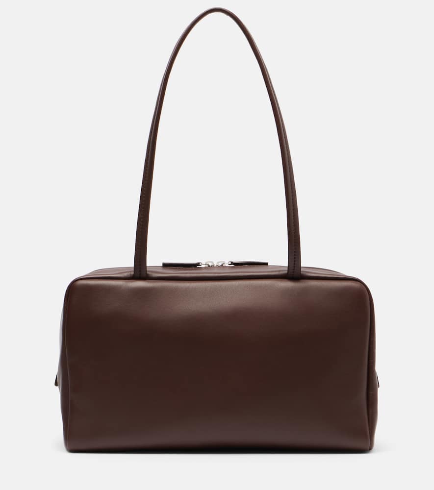 The Row Astra Leather Tote Bag In Brown