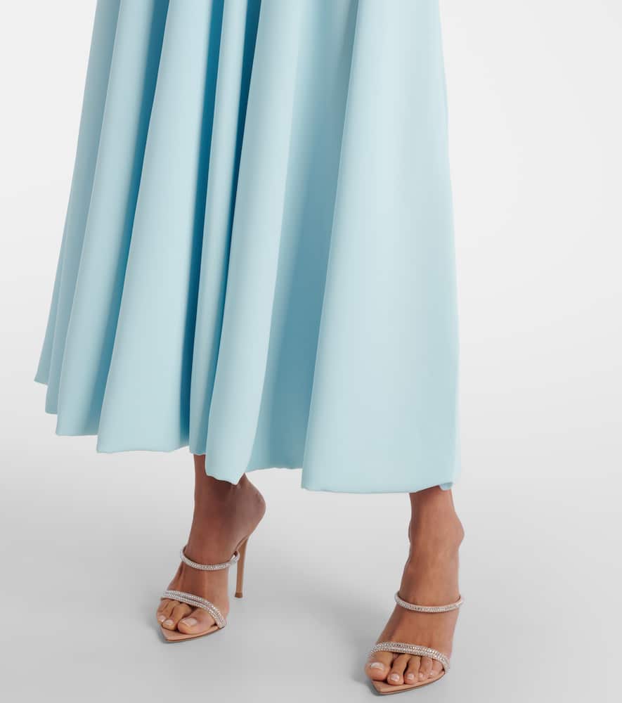 Costarellos Aldina Crystal-embellished Crêpe Midi Dress In Blue