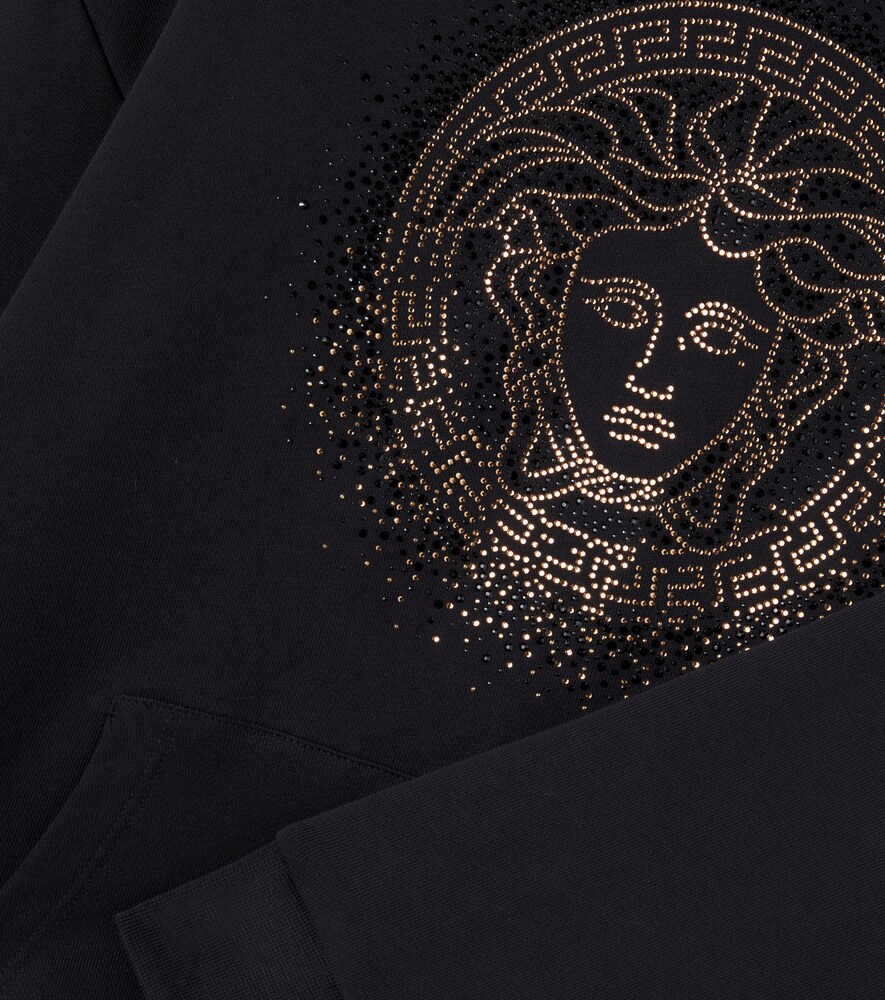  Versace Kids Versace Kids Hoodie Medusa Aus Fleece Mit Kristallen 