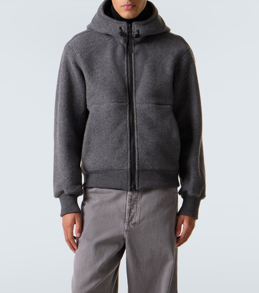 Canada Goose Chilliwack Wool And Lyocell-blend Fleece Zip-up Hoodie In Gray