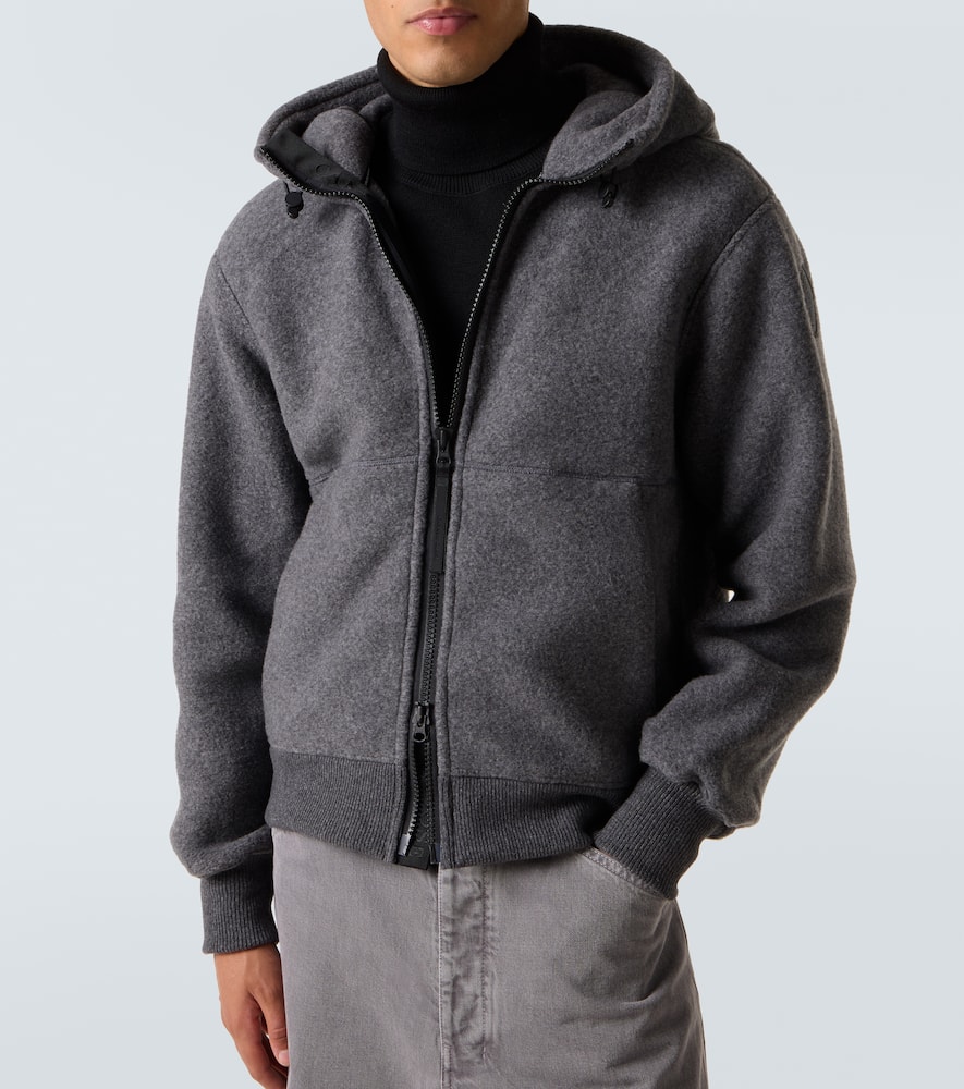 Canada Goose Chilliwack Wool And Lyocell-blend Fleece Zip-up Hoodie In Gray