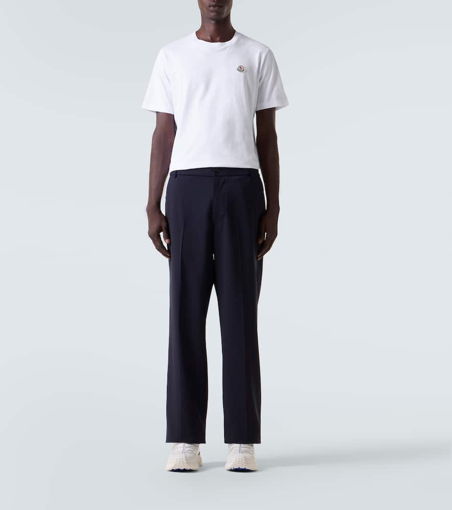 Moncler Logo Cotton Jersey T-shirt In White