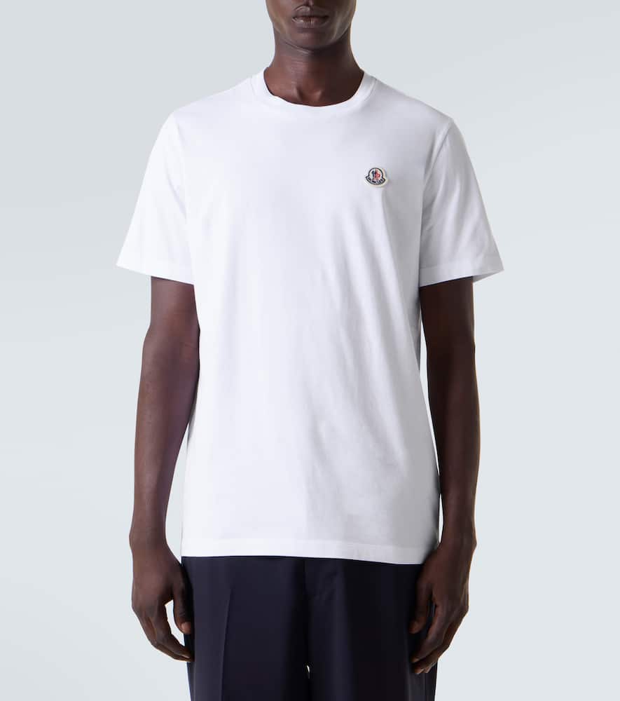 Moncler Logo Cotton Jersey T-shirt In White