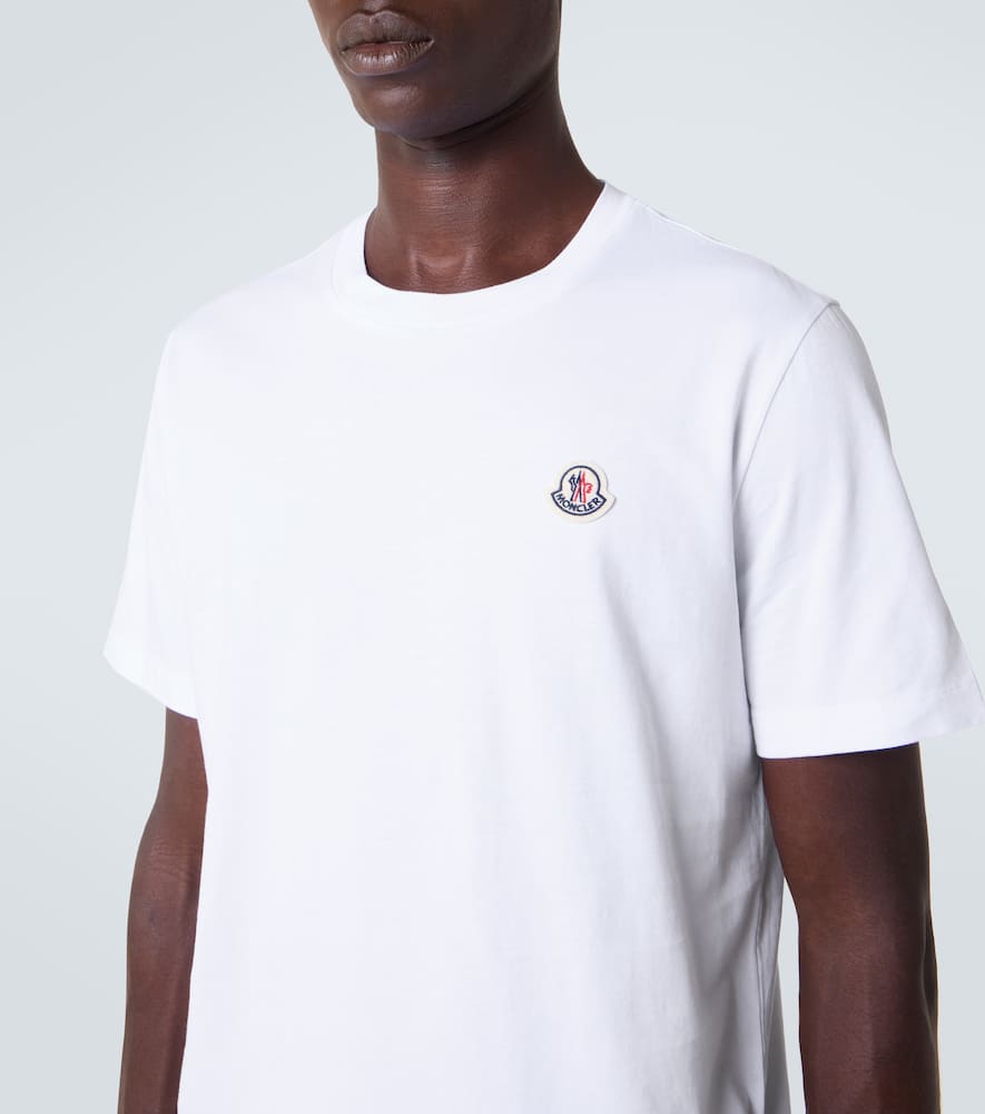 Moncler Logo Cotton Jersey T-shirt In White