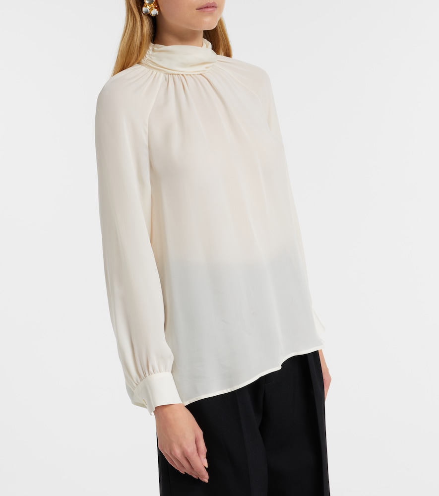  Nili Lotan Nili Lotan Top Axelle Aus Seiden-georgette 
