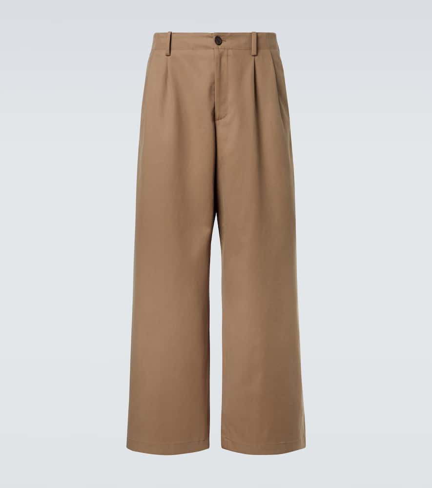 Our Legacy Bridge Cotton Twill Wide-leg Pants In Brown