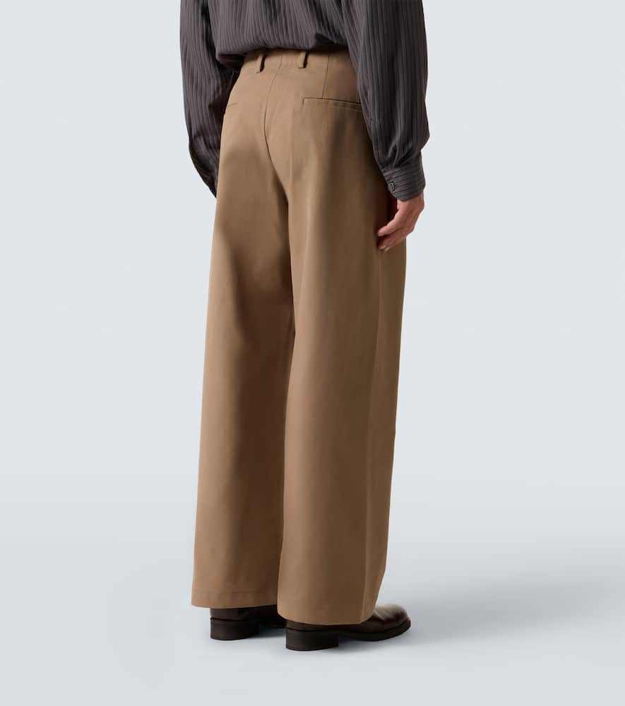 Our Legacy Bridge Cotton Twill Wide-leg Pants In Brown