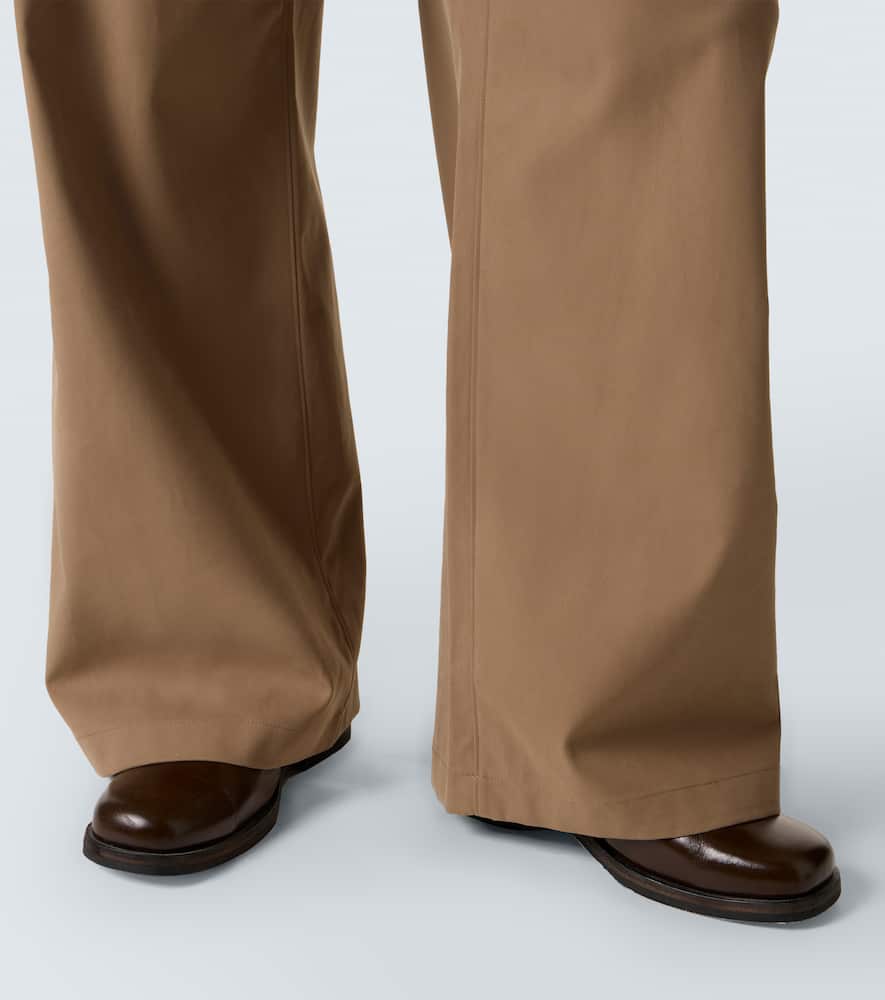 Our Legacy Bridge Cotton Twill Wide-leg Pants In Brown