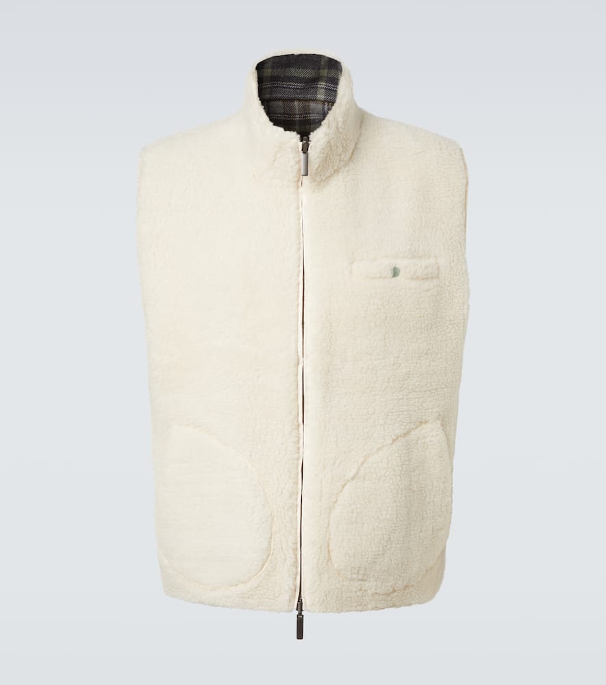 God's True Cashmere Reversible Cashmere And Wool Vest In Neutral