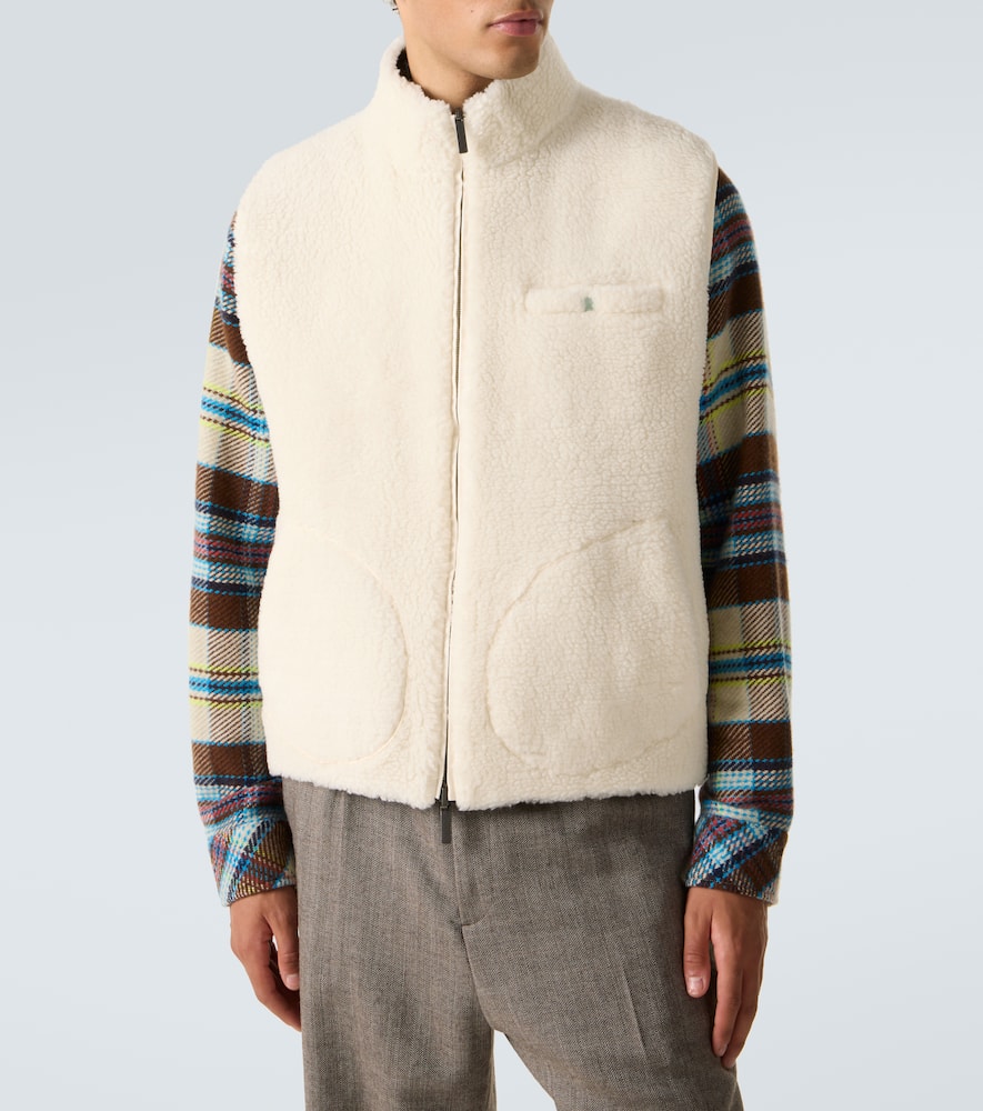 God's True Cashmere Reversible Cashmere And Wool Vest In Neutral
