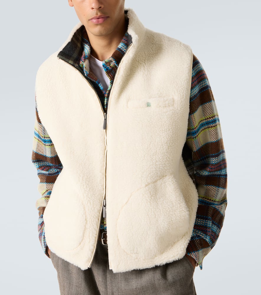 God's True Cashmere Reversible Cashmere And Wool Vest In Neutral