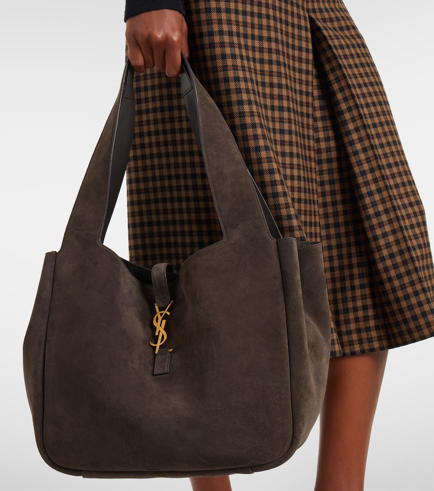 Saint Laurent Tote Bag Le 5 À 7 Bea Aus Veloursleder In Brown