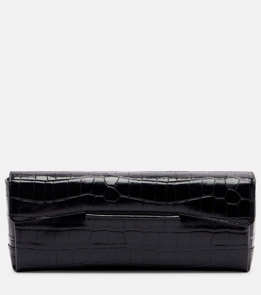 Toteme T-Clutch Small croc-effect leather clutch
