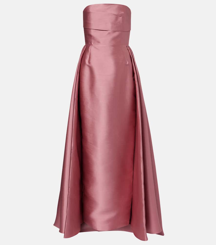 Solace London Tiffany Strapless Maxi Dress In Pink