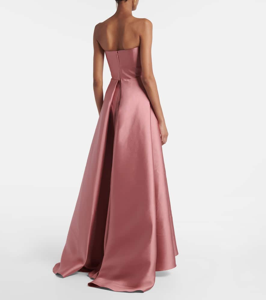 Solace London Tiffany Strapless Maxi Dress In Pink