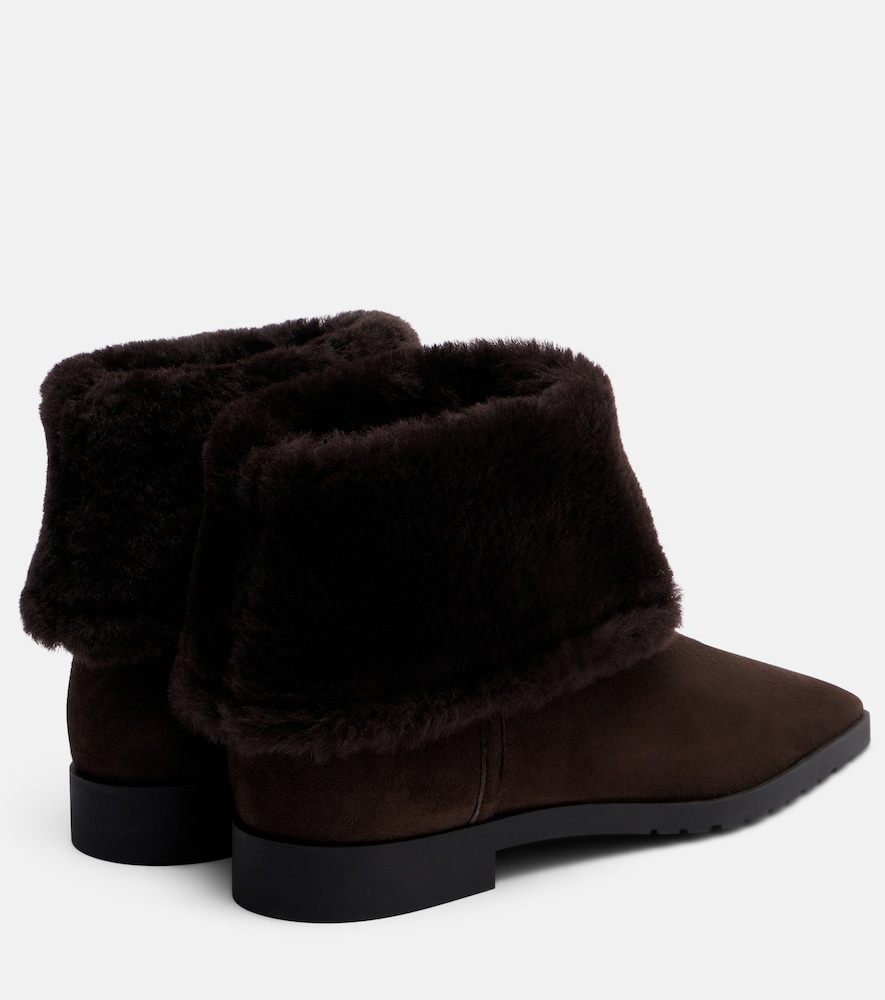  Toteme Toteme Ankle Boots Aus Veloursleder Mit Shearling 