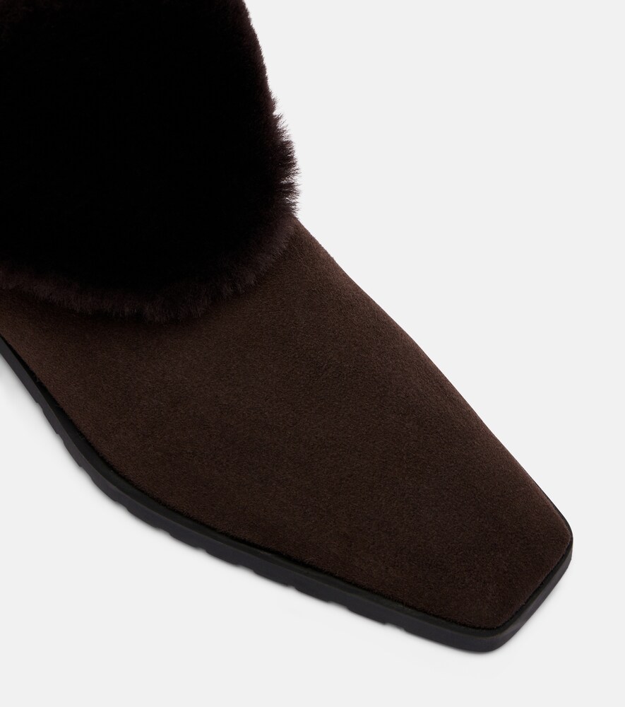  Toteme Toteme Ankle Boots Aus Veloursleder Mit Shearling 