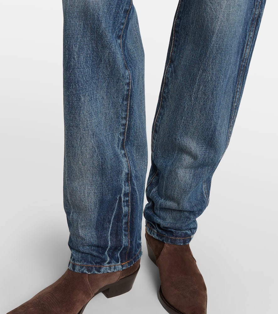 Khaite Farley High-rise Straight Jeans In Blue