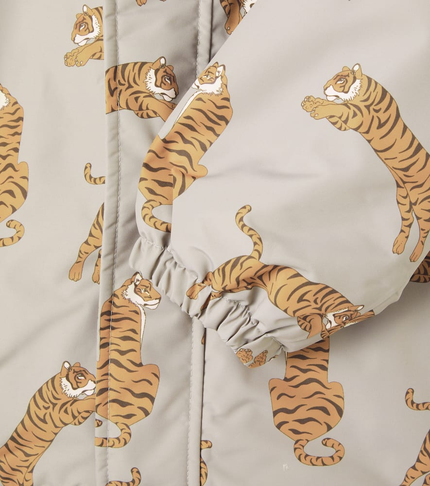 Konges Sløjd Mismou Hooded Printed Ski Jacket In Neutral