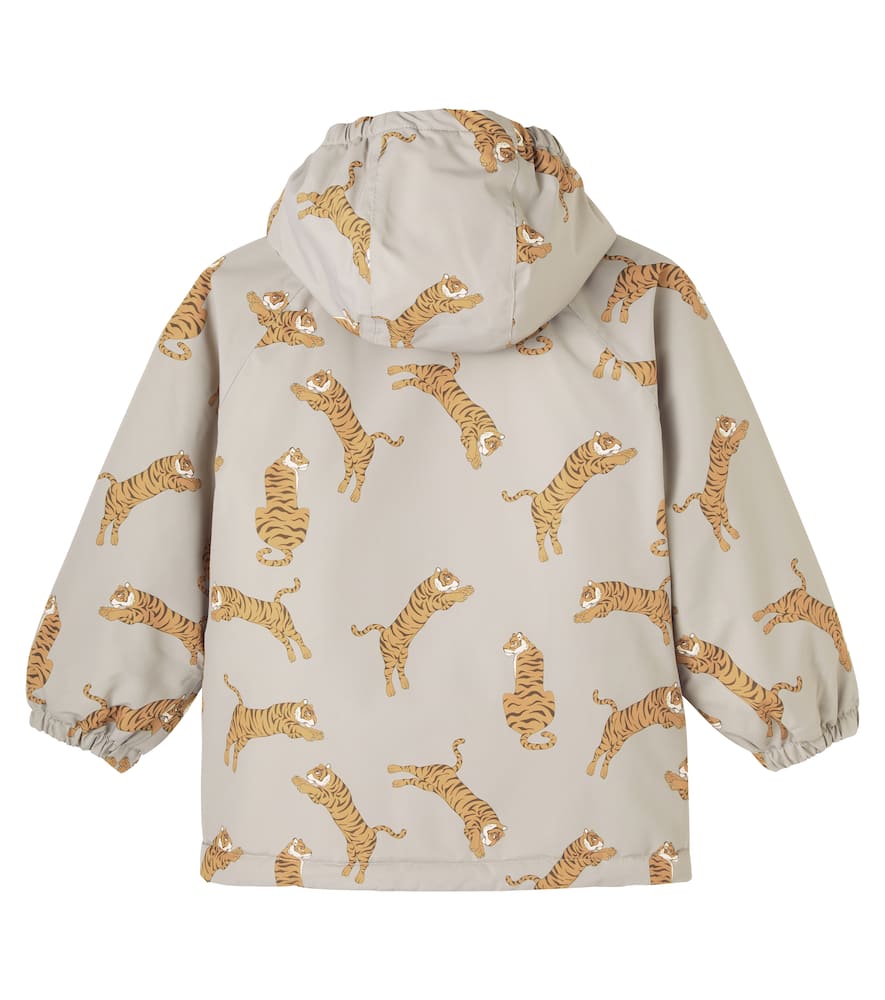 Konges Sløjd Mismou Hooded Printed Ski Jacket In Neutral