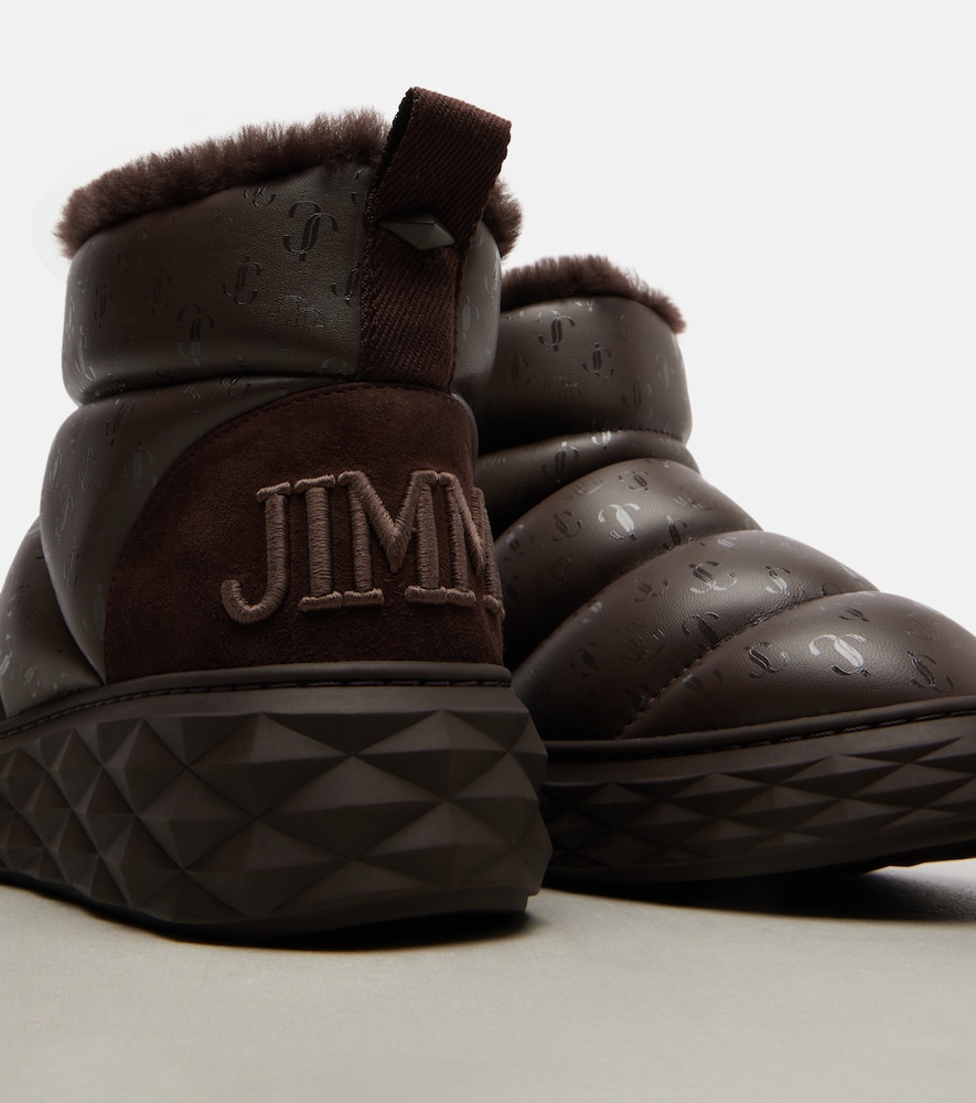  Jimmy Choo Jimmy Choo Xan Shearling-lined Leather Snow Boots 