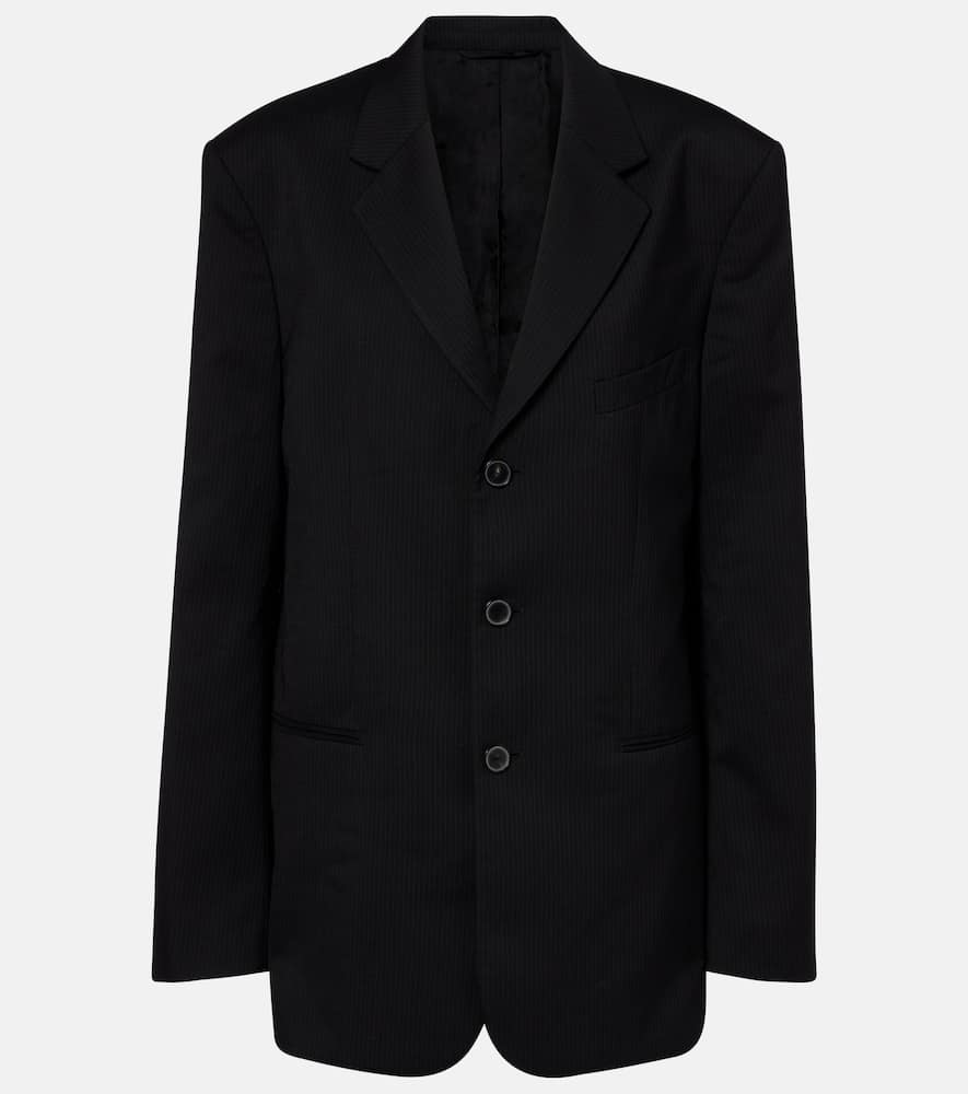 Calvin Klein Viola Oversized Pinstripe Blazer In Animal Print